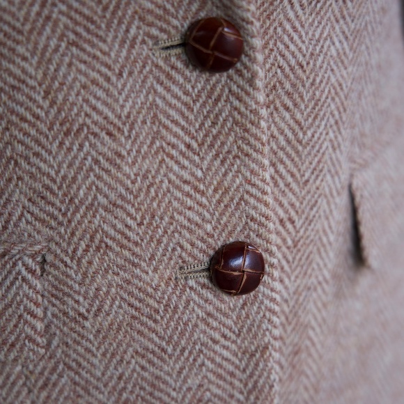 Vintage Saint Laurie 100% Wool Herringbone Blazer Made In USA Woman's S - Picture 9 of 16